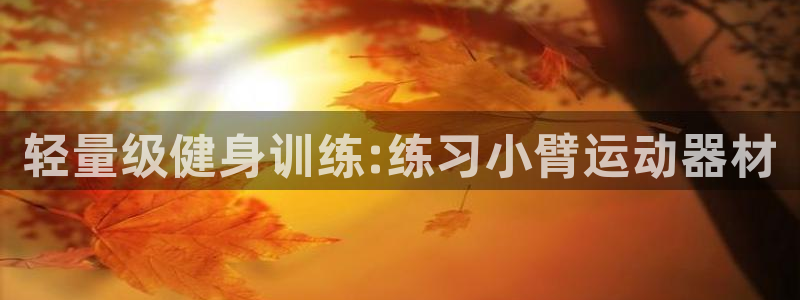 南宫大舞台官网下载招商电话是多少啊:轻量级健身训练:练习小臂