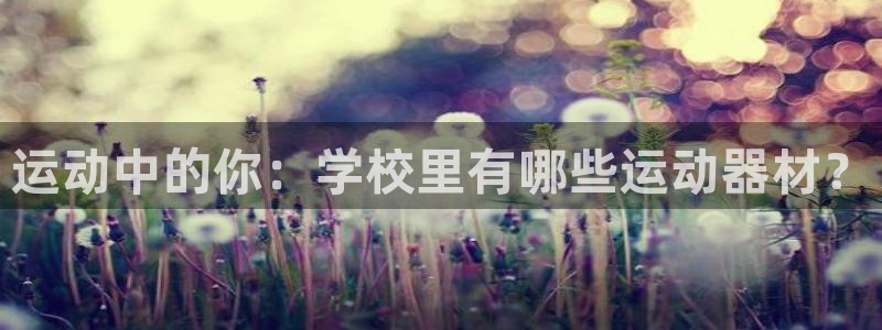 南宫大舞台官网下载招商:运动中的你:学校里有哪些运动器材?